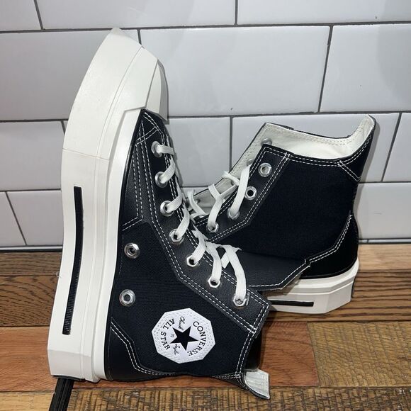 New Women's Converse Chuck 70 De Luxe Squared Sneakers Black - A06435C